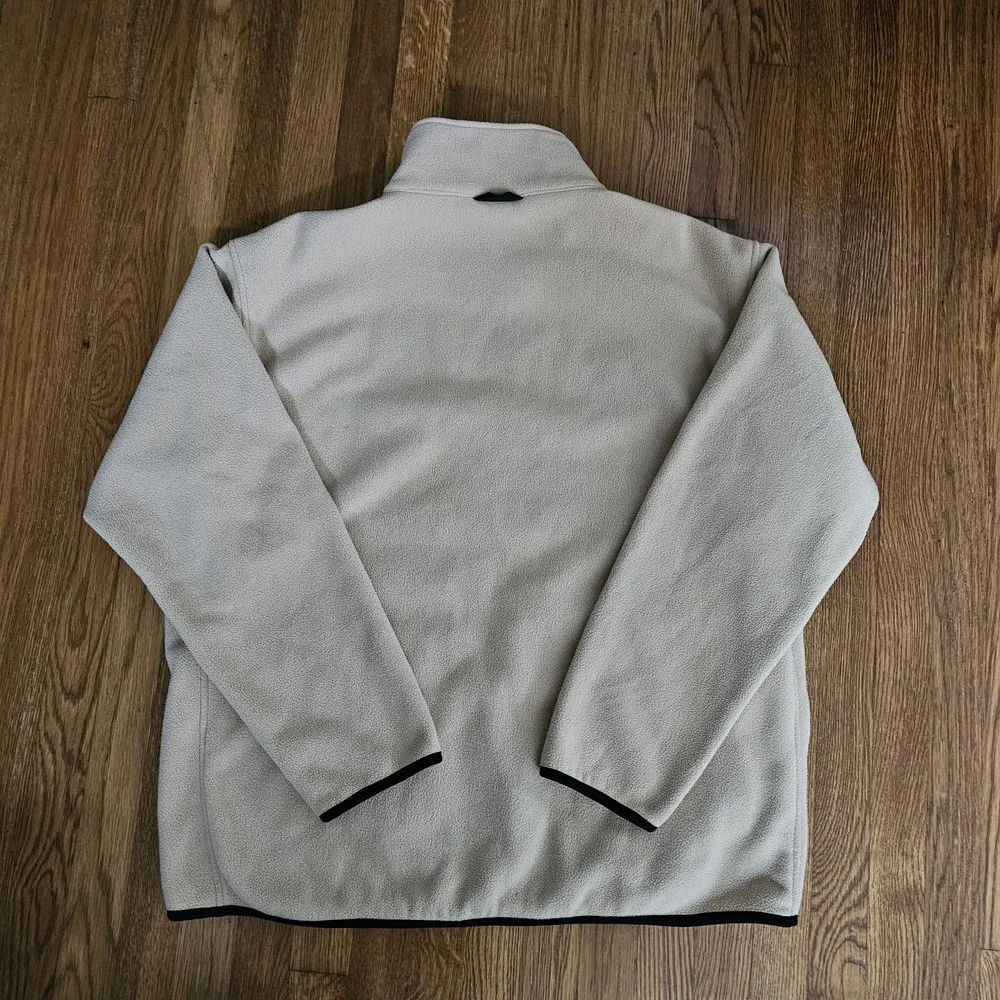 The North Face Fleece Full Zip Up Mock Neck Tan Jacket Mens Size 2XL XXL